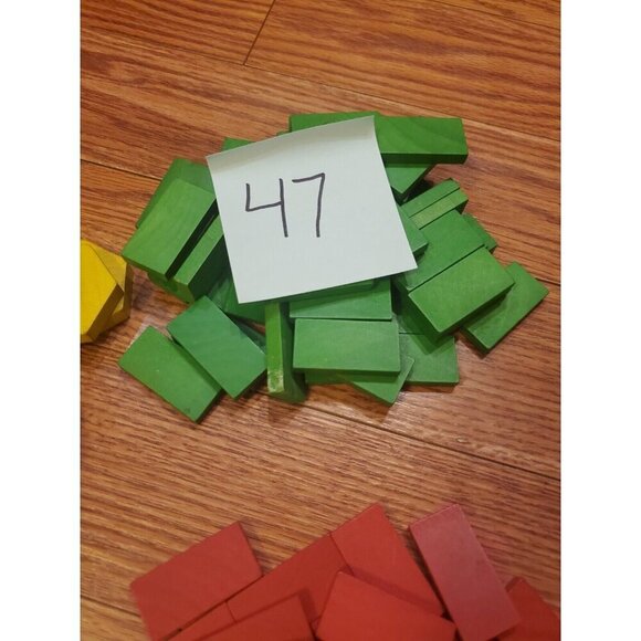 Lot of 426‎ Thick Geometric Wooden Pattern Blocks Math Manipulative Shapes - Picture 4 of 16